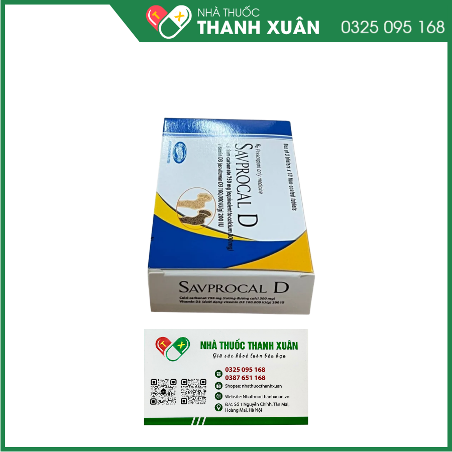 Savprocal D hỗ trợ điều trị đặc hiệu bệnh loãng xương